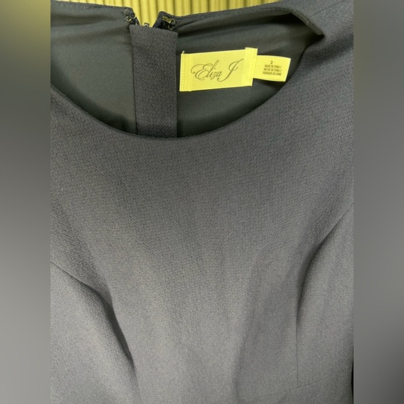 Women’s Eliza J Blue Solid Polyester Layered Flow Designer Midi Dress Size 2 - Picture 3 of 4